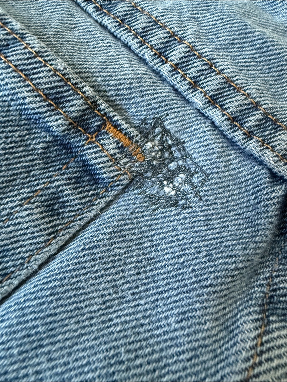 Rwk’d Patched Vintage Denim Cut Offs - Picture 3 of 3